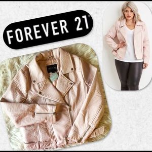 Forever21 Plus Size Pink Bomber Jacket